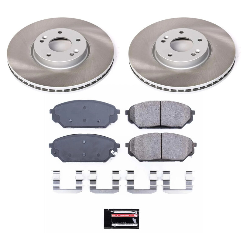 Mercedes-Benz SLK320 Brake Kit - Front + Rear - PowerStop - Autospecialty Rotors + Z17 Evolution Plus Ceramic Pads - `01-`04