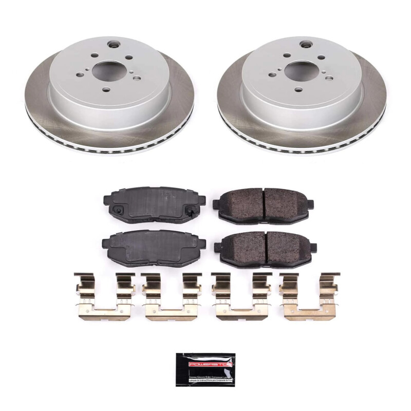 Mazda Miata Brake Kit - Front + Rear - PowerStop - Autospecialty Rotors + Z17 Evolution Plus Ceramic Pads - `01-`05