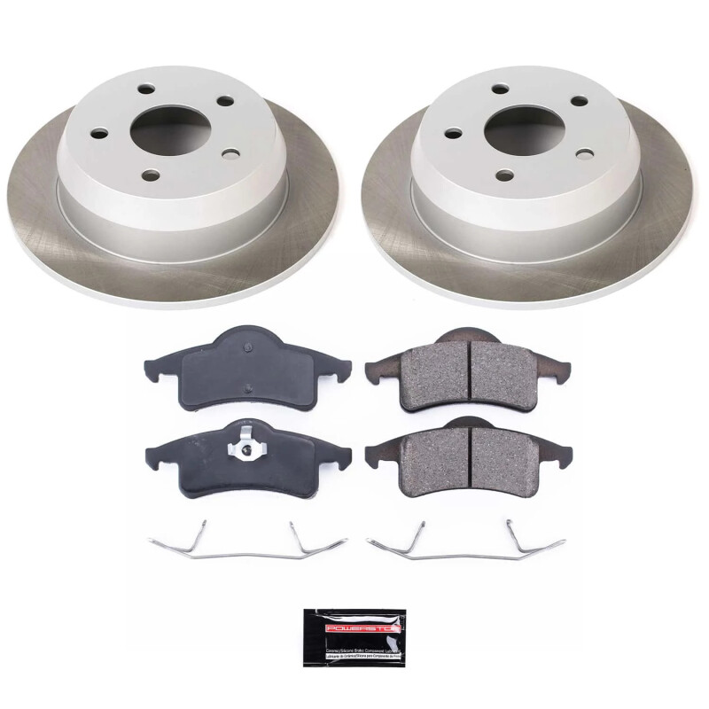 Lincoln Town Car Brake Kit - Front + Rear - PowerStop - Autospecialty Rotors + Z17 Evolution Plus Ceramic Pads - `03-`11