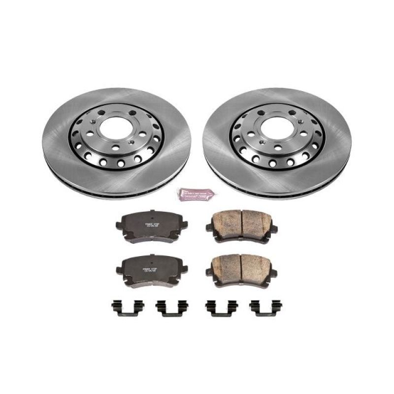 Audi A8 Quattro Brake Kit - Rear - PowerStop - Z17 Evolution Plus Ceramic Pads + Autospecialty Rotors - `03-`10