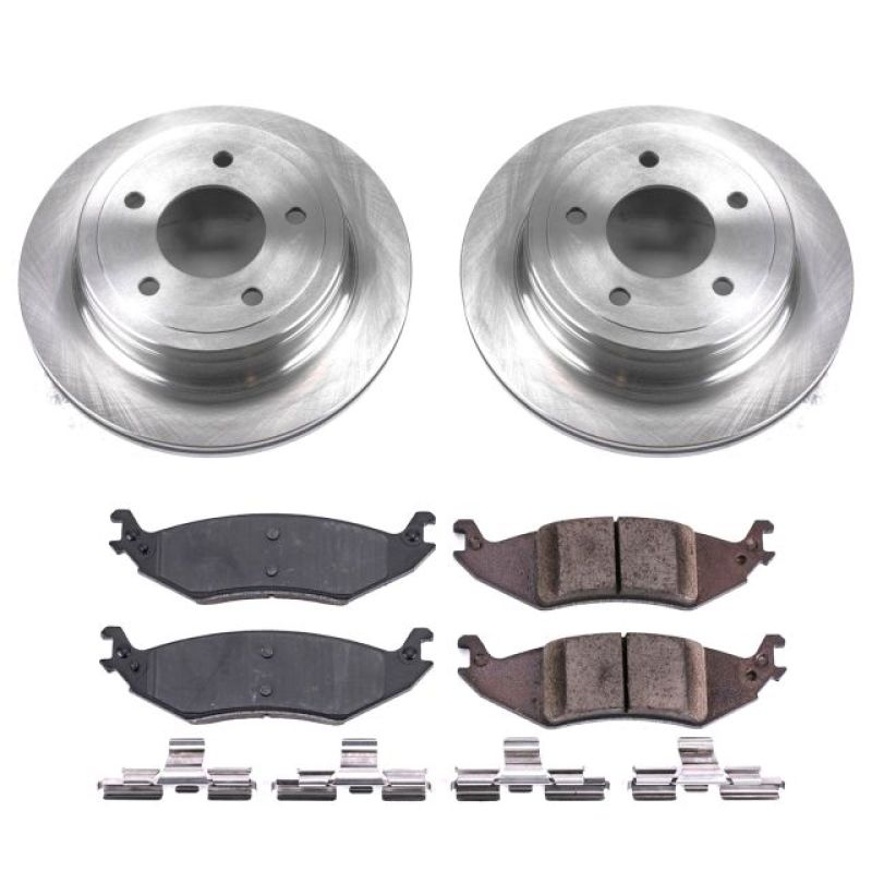 Ford E-150 Brake Kit - Rear - PowerStop - OE Style Rotors + Z17 Evolution Plus Ceramic Pads - `04-`06