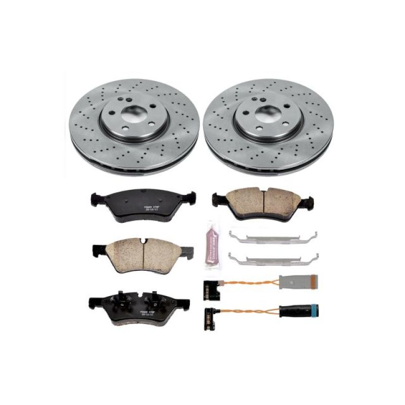 Mercedes-Benz E500 Brake Kit - Front - PowerStop - Autospecialty Rotors + Z17 Evolution Plus Ceramic Pads - 2006