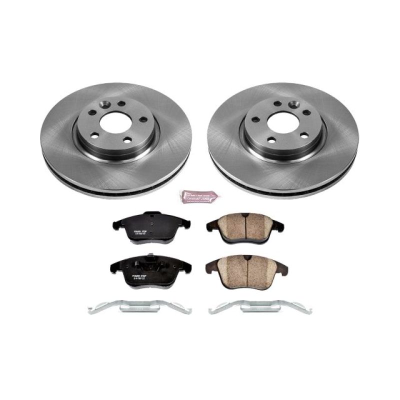 Volvo S60 Brake Kit - Front - PowerStop - Z17 Evolution Plus Ceramic Pads + Autospecialty Rotors - `15-`18 Volvo S60 Brake Kit - Front - PowerStop - Z17 Evolution Plus Ceramic Pads + Autospecialty Rotors - `15-`18