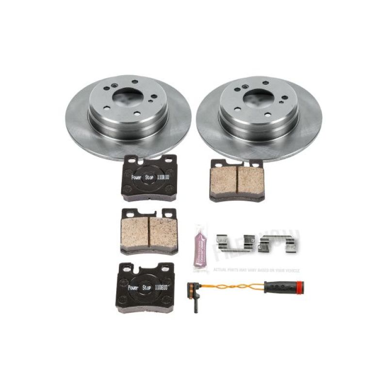 Mercedes-Benz C280 Brake Kit - Rear - PowerStop - Z17 Evolution Plus Rotors + Z17 Ceramic Pads - `96-`00