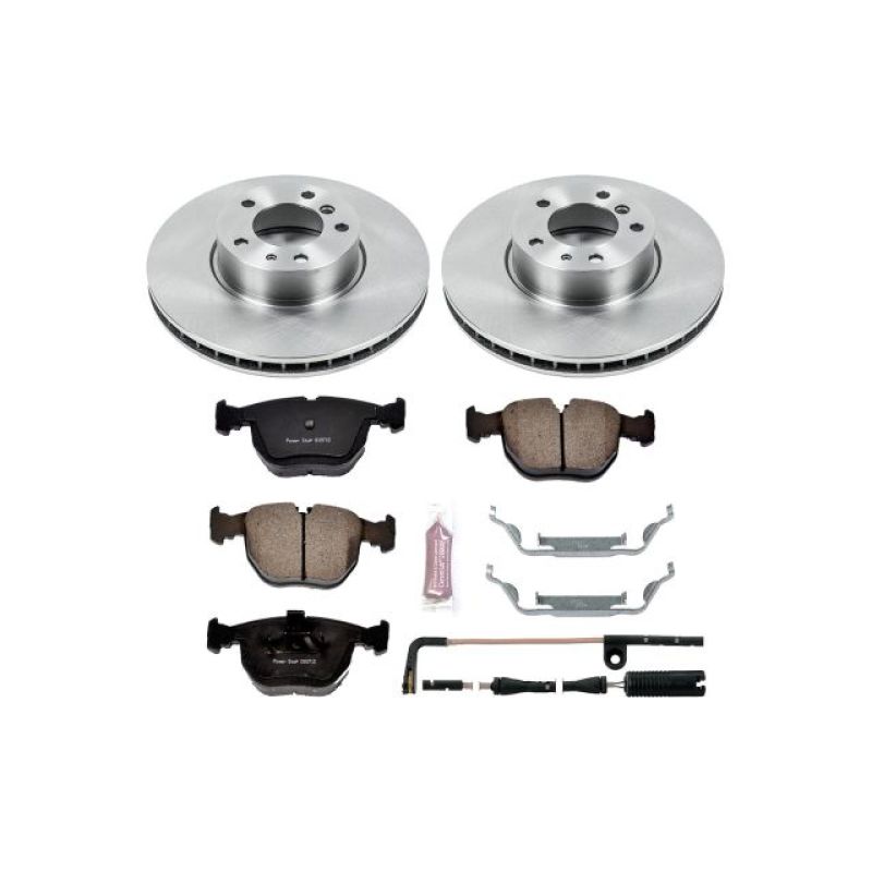 BMW 540i Brake Kit - Front - PowerStop - Autospecialty Rotors + Z17 Evolution Plus Ceramic Pads - `97-`00