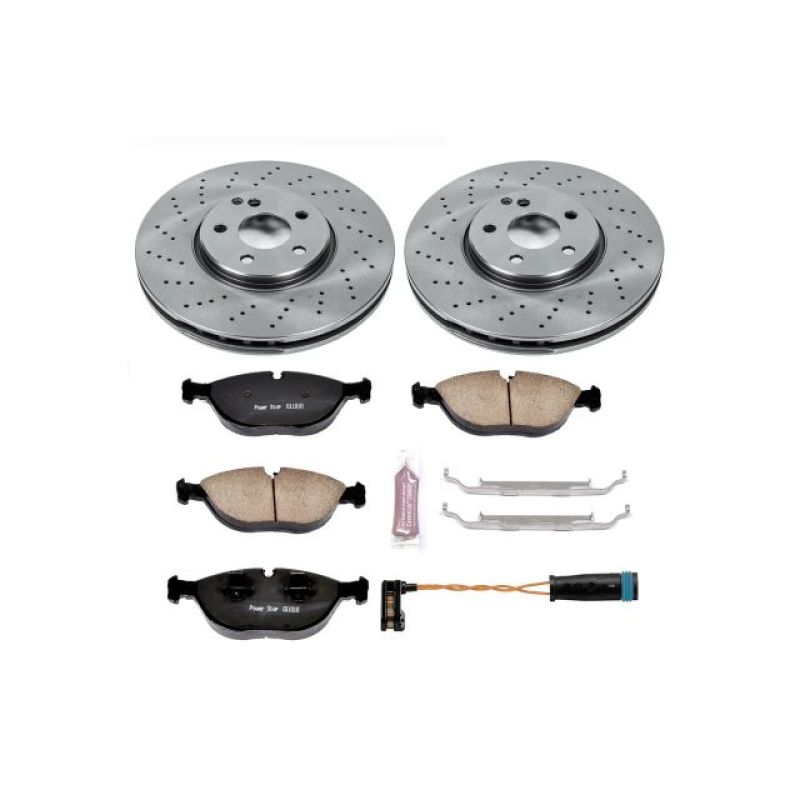 Mercedes-Benz S430 Brake Kit - Front - PowerStop - Autospecialty Rotors + Z17 Evolution Plus Ceramic Pads - `03-`06