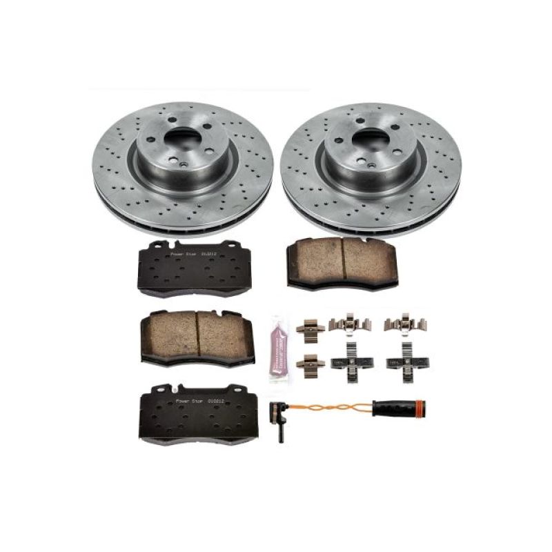 Mercedes-Benz CL500 Brake Kit - Front - PowerStop - Autospecialty Rotors + Z17 Ceramic Pads - `00-`03