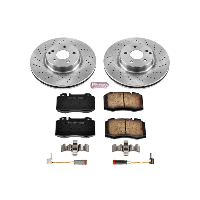 Mercedes-Benz E350 Brake Kit - Front - PowerStop - Z17 Stock Replacement Rotors + Z17 Evolution Plus Ceramic Pads - `07-`09