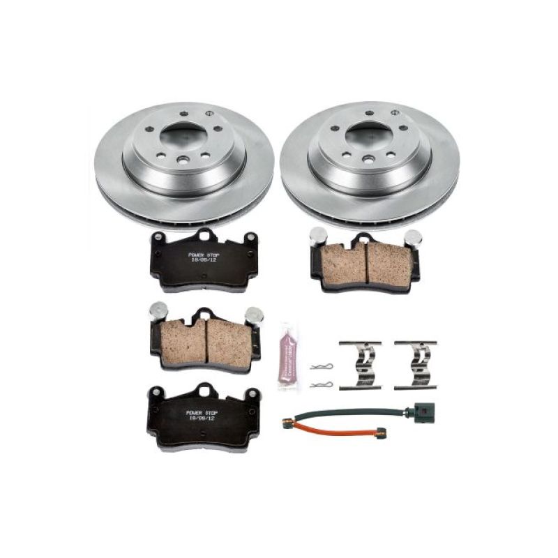 Audi Q7 Brake Kit - Rear - PowerStop - Autospecialty Rotors + Z17 Evolution Plus Ceramic Pads - `07-`15