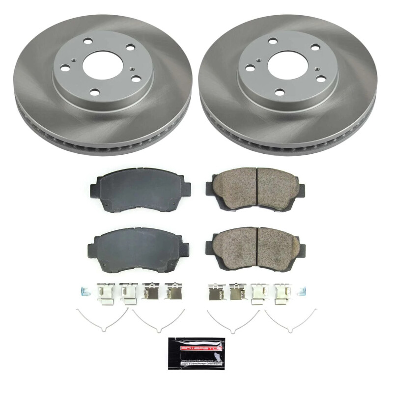 Audi A3 Brake Kit - Front + Rear - PowerStop - Z17 Evolution Plus Ceramic Pads + Autospecialty Rotors - `06-`10