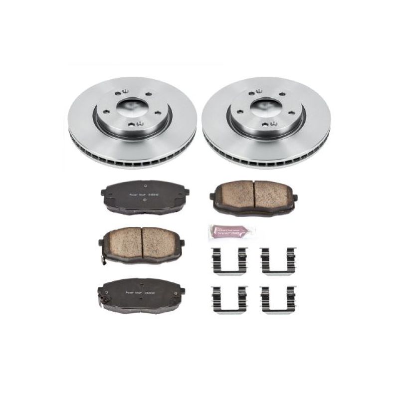 Hyundai Elantra Brake Kit - Front - PowerStop - Z17 Evolution Plus Ceramic Pads + Autospecialty Rotors - `09-`12