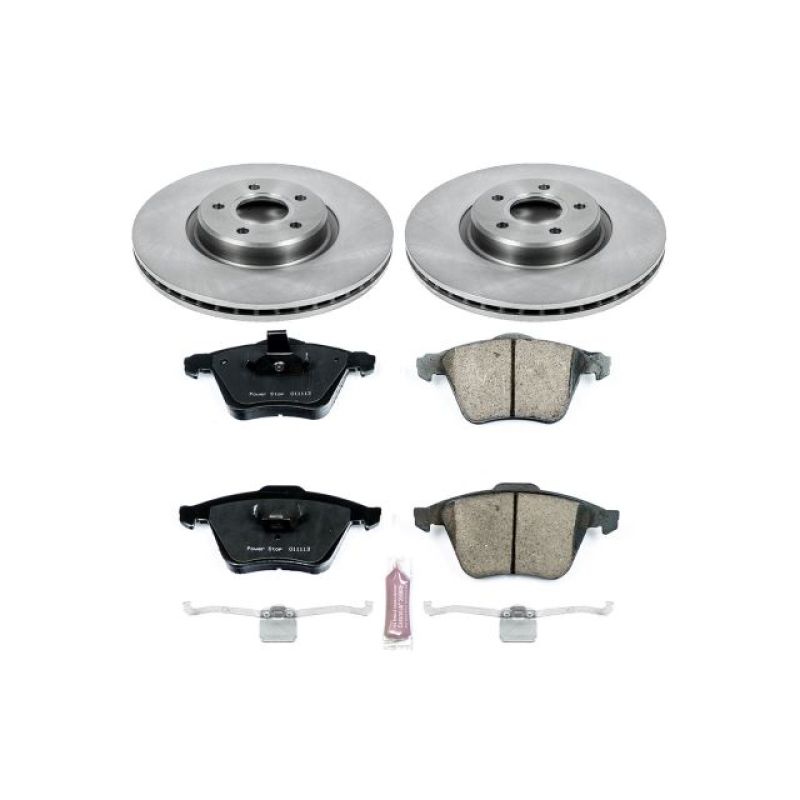 Volvo C70 Brake Kit - Front - PowerStop - Autospecialty Rotors + Z17 Evolution Plus Ceramic Pads - `06-`13