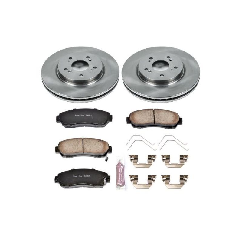 Honda Crosstour Brake Kit - Front - PowerStop - Autospecialty Rotors + Z17 Ceramic Pads - `12-`15