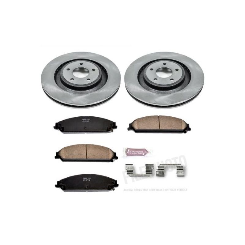 Chrysler 200 Brake Kit - Front - PowerStop - Z17 Evolution Plus Rotors + Ceramic Pads - `13-`14
