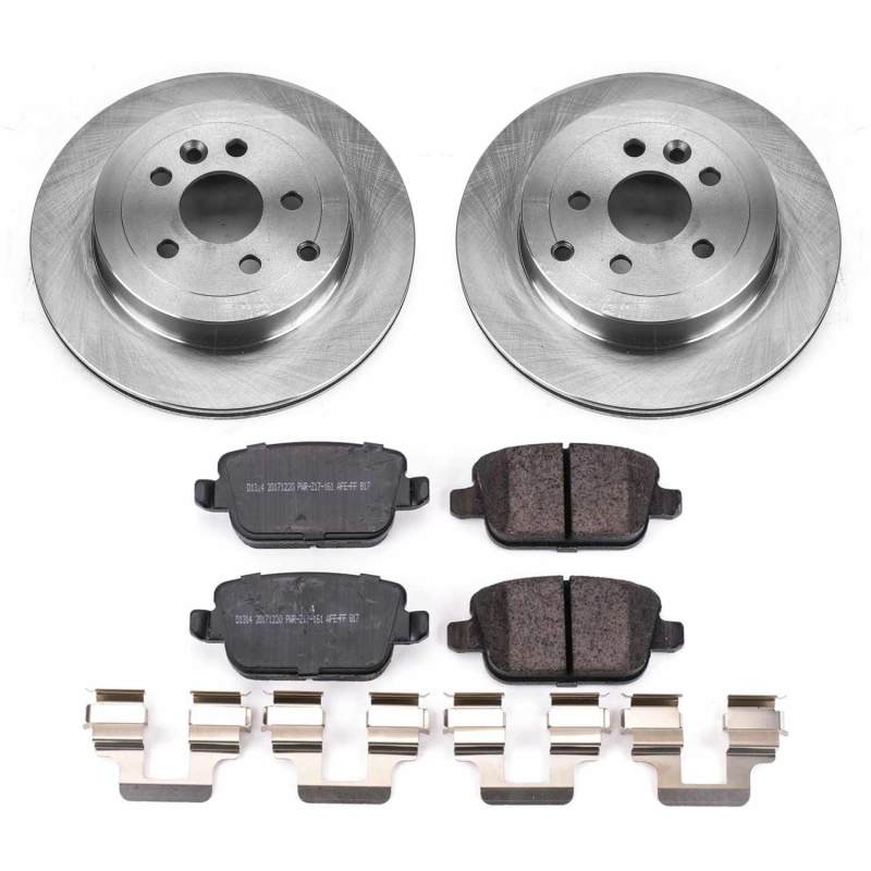 Land Rover LR2 Brake Pads + Rotors - Rear - PowerStop - Autospecialty Rotors + Z17 Evolution Plus Ceramic Pads - `08-`12
