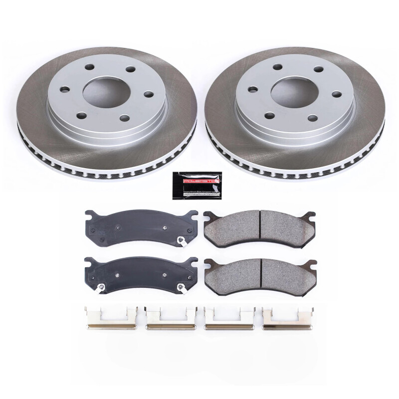 BMW 525i Brake Kit - Front + Rear - PowerStop - Z17 Stock Replacement + Autospecialty Rotors - `04-`05