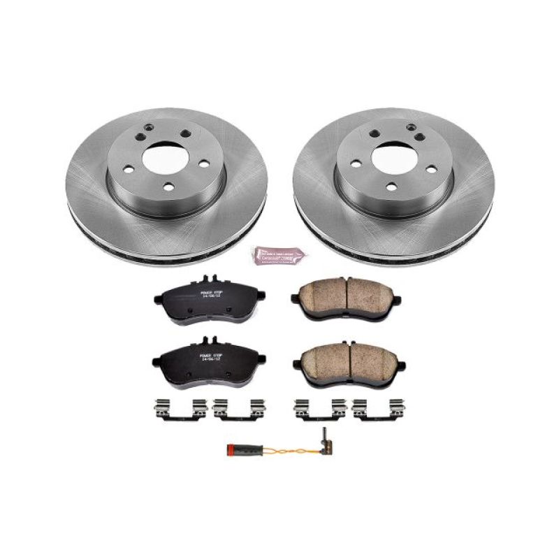 Mercedes-Benz C250 Brake Kit - Front - PowerStop - Z17 Stock Replacement Rotors + Z17 Evolution Plus Ceramic Pads - `12-`15