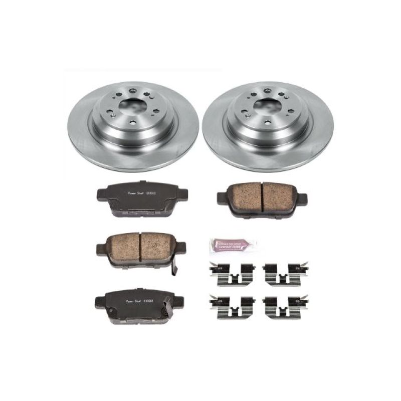 Acura TL Brake Kit - Rear - PowerStop - Z17 Evolution Plus Ceramic Pads + Autospecialty Rotors - `09-`14