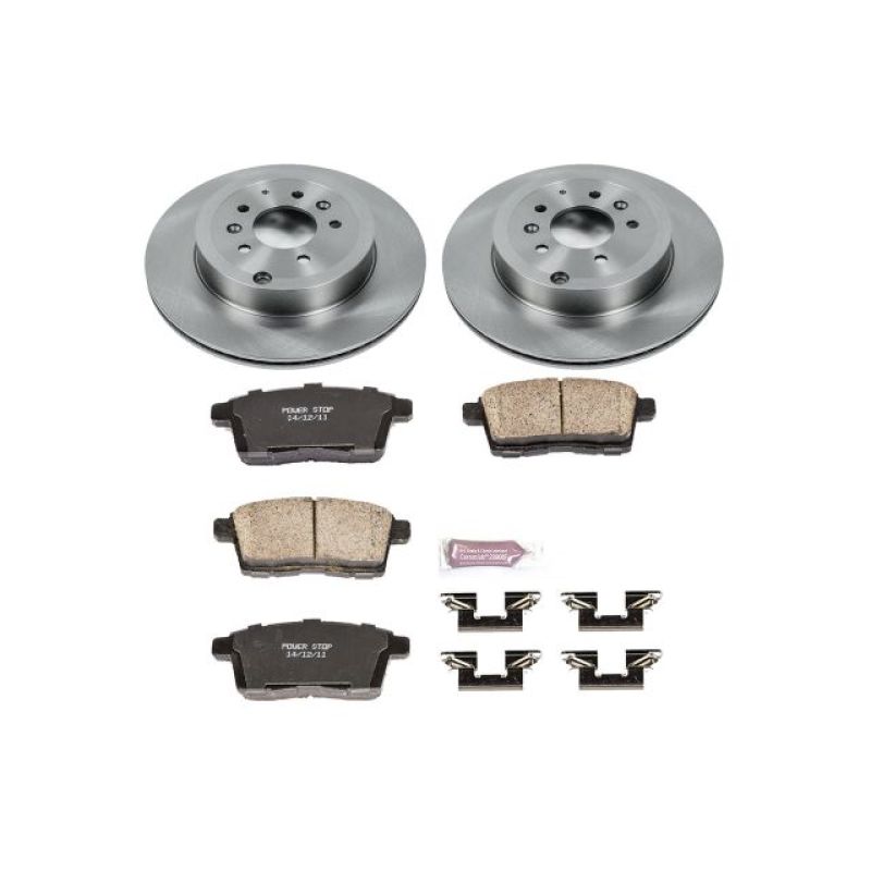 Mazda CX-9 Brake Kit - Rear - PowerStop - Z17 Evolution Plus Ceramic Pads + Autospecialty Rotors - `07-`15