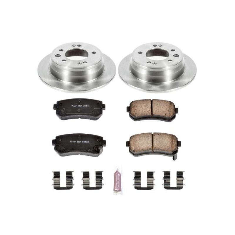 Hyundai Elantra Brake Kit - Rear - PowerStop - Z17 Evolution Plus Ceramic Pads + Autospecialty Rotors - `09-`12