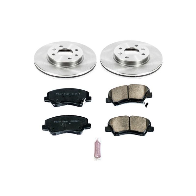 Hyundai Accent Brake Kit - Front - PowerStop - Z17 Evolution Plus Ceramic Pads + Autospecialty Rotors - `12-`18