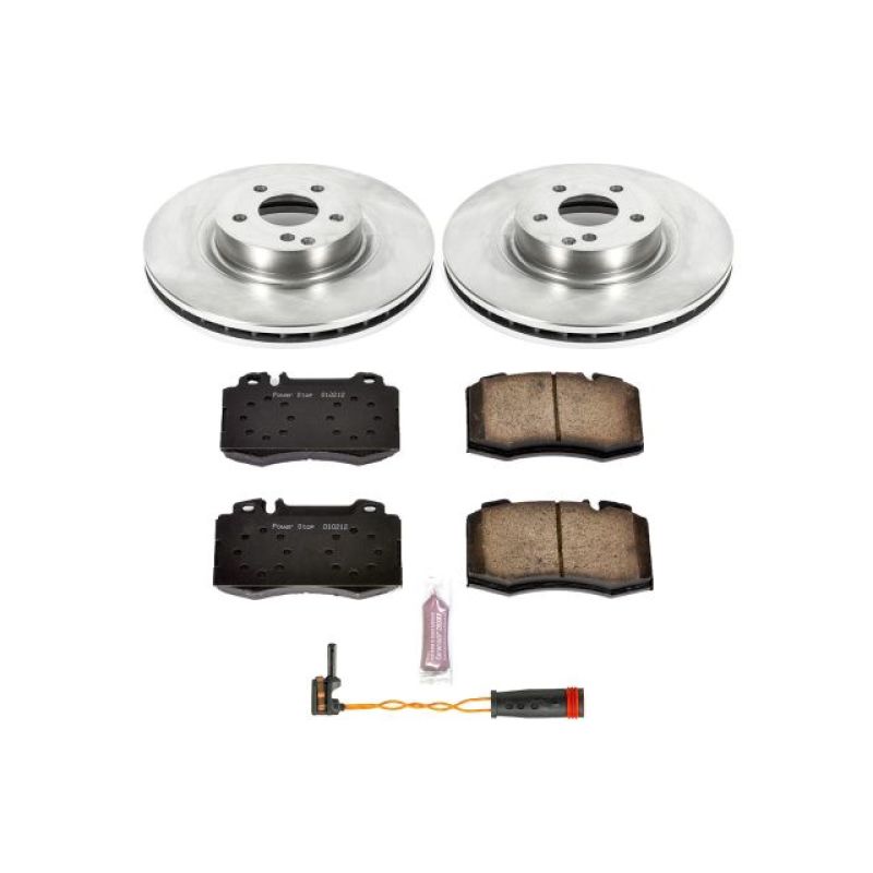 Mercedes-Benz E550 Brake Kit - Front - PowerStop - Z17 Evolution Plus Ceramic Pads + Autospecialty Rotors - `07-`09