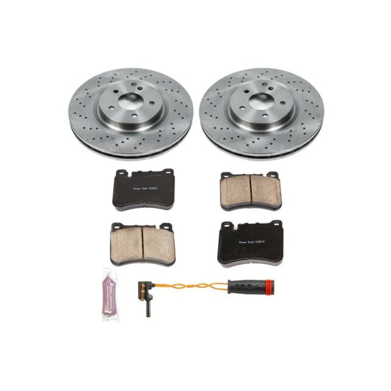 Mercedes-Benz SLK280 Brake Kit - Front - PowerStop - Autospecialty Rotors + Z17 Evolution Plus Ceramic Pads - `06-`08