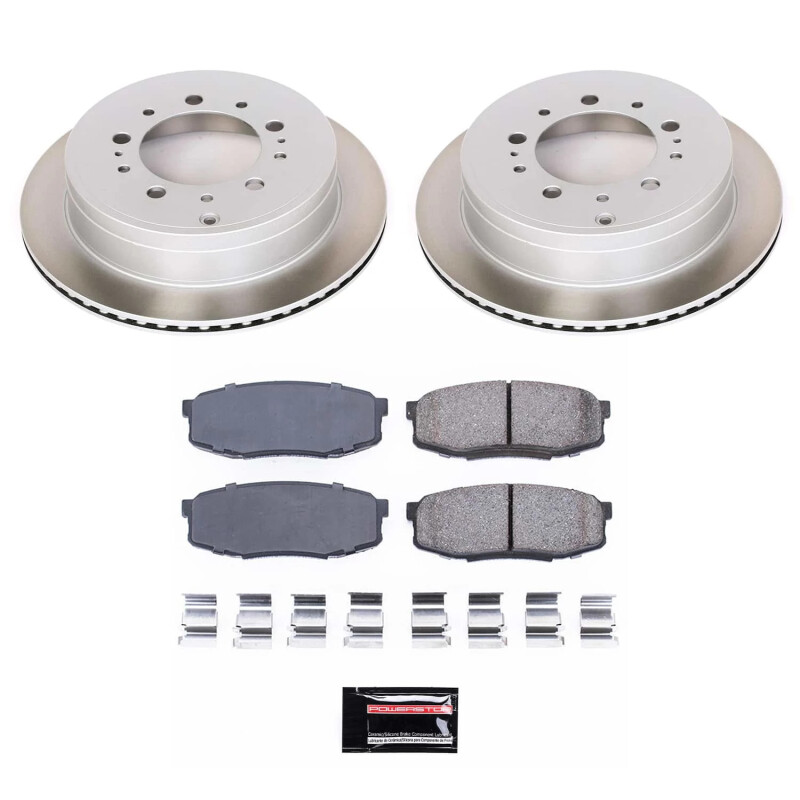 Mercedes-Benz C240 Brake Kit - Front + Rear - PowerStop - OE Stock Replacement Low-Dust Ceramic Pads + Autospecialty Rotors - `03-`05