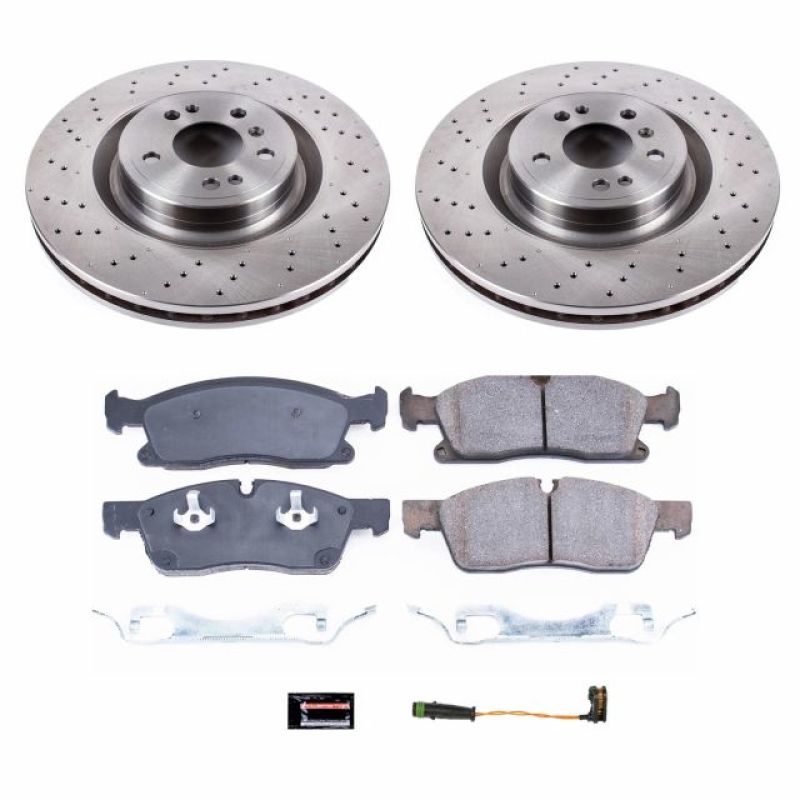Mercedes-Benz GLE300d Brake Kit - Front - PowerStop - Autospecialty Rotors + Z17 Evolution Plus Ceramic Pads - 2016