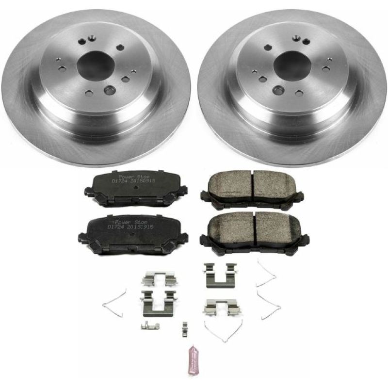 Acura MDX Brake Kit - Rear - PowerStop - Z17 Evolution Plus Ceramic Pads + Autospecialty Rotors - `14-`16