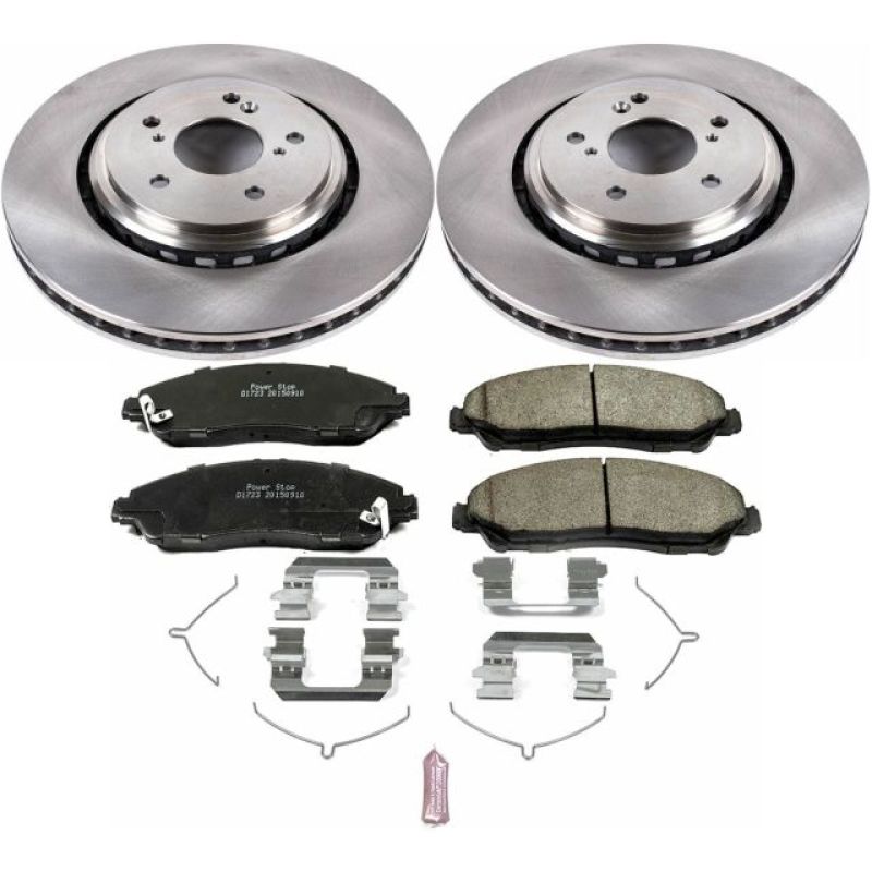 Acura MDX Brake Kit - Front - PowerStop - Z17 Evolution Plus Ceramic Pads + Autospecialty Rotors - `14-`16