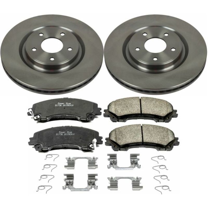 Nissan Rogue Brake Kit - Front - PowerStop - Z17 Evolution Plus Ceramic Pads + Autospecialty Rotors - `14-`19