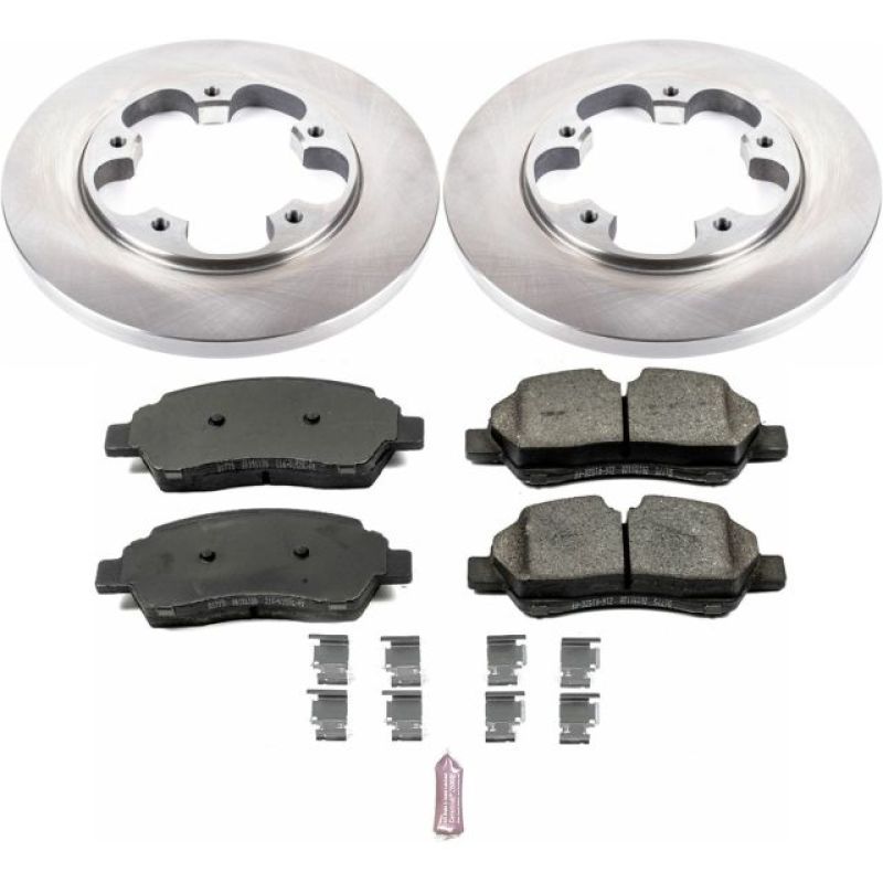 Ford Transit-150 Brake Kit - Rear - PowerStop - Autospecialty Rotors + Z17 Evolution Plus Ceramic Pads - `15-`19