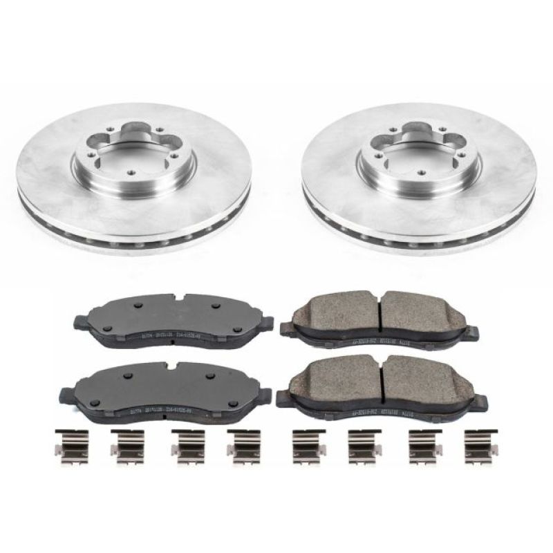 Ford Transit-150 Brake Kit - Front - PowerStop - Z17 Evolution Plus Ceramic Pads + Autospecialty Rotors - `15-`19