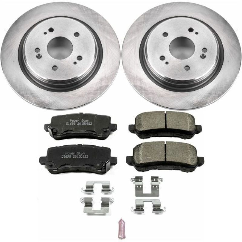 Acura TLX Brake Kit - Rear - PowerStop - Z17 Evolution Plus Ceramic Pads + Autospecialty Rotors - `15-`19