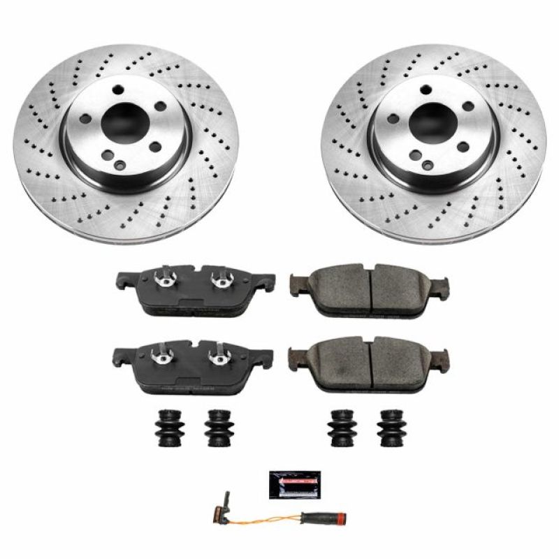 Mercedes-Benz C300 Brake Kit - Front - PowerStop - Autospecialty Rotors + Z17 Evolution Plus Ceramic Pads - 2014