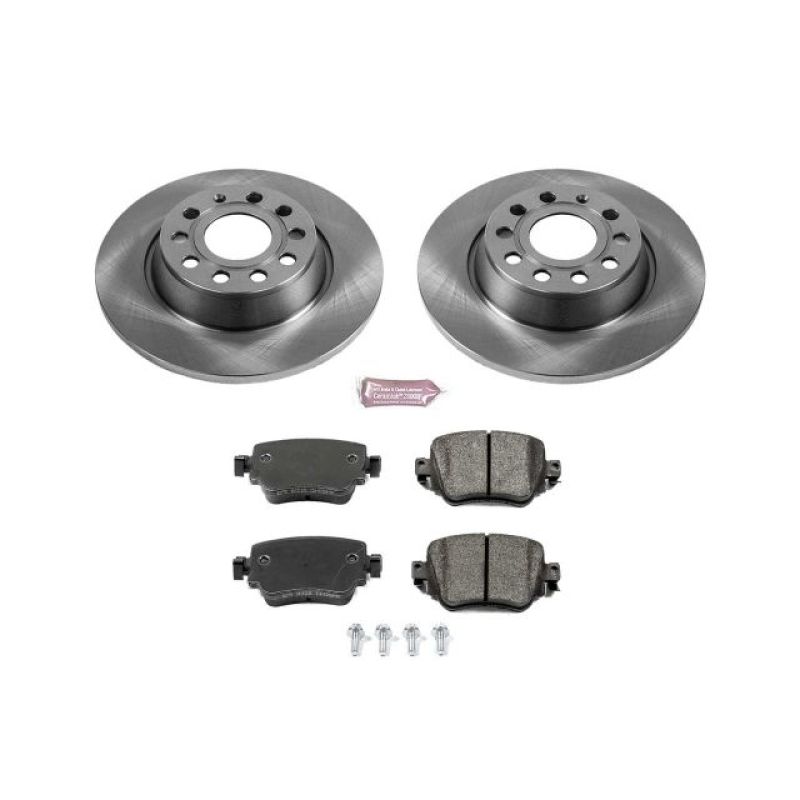 Audi Q3 Brake Kit - Rear - PowerStop - Z17 Evolution Plus Ceramic Pads + Autospecialty Brake Rotors - `16-`18