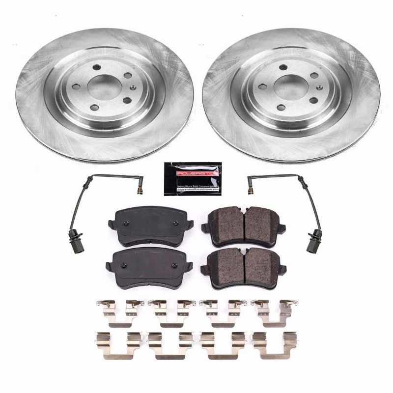Audi S8 Brake Kit - Rear - PowerStop - Autospecialty Rotors + Z17 Evolution Plus Ceramic Pads - 2018
