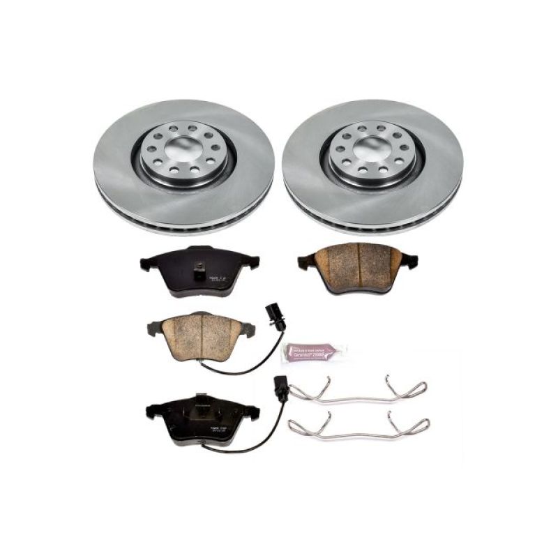 Audi A6 Quattro Brake Kit - Front - PowerStop - Autospecialty Rotors + Z17 Ceramic Pads - `02-`04