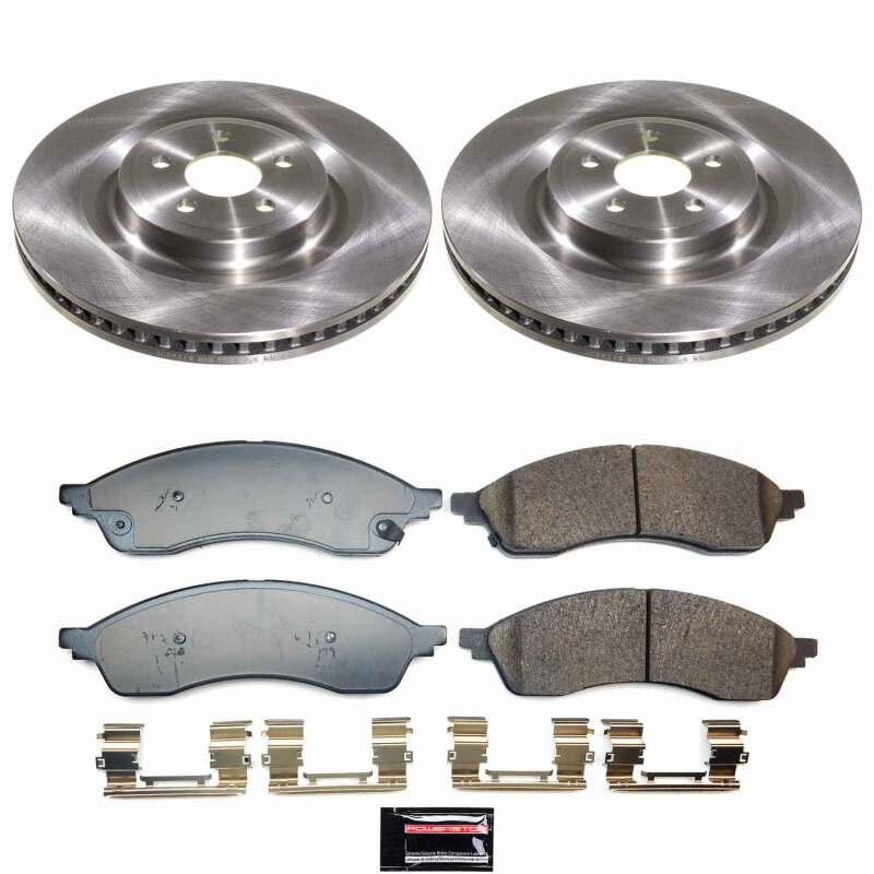 Ford Edge Brake Kit - Front - PowerStop - Z17 Evolution Plus Ceramic Pads + Autospecialty Rotors - `21-`24