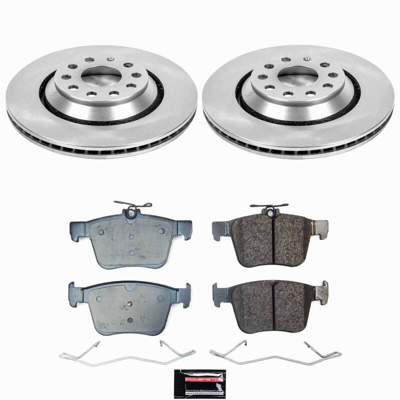 Volkswagen Atlas Brake Kit - Rear - PowerStop - OE Stock Replacement + Z17 Ceramic Pads + Autospecialty Rotors - `21-`25
