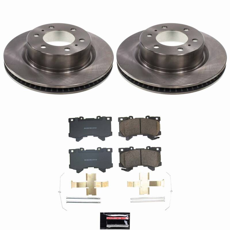 Toyota Tacoma Brake Kit - Front - PowerStop - Autospecialty Rotors + Z17 Evolution Plus Ceramic Pads - `24-`25