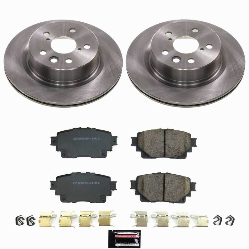 Lexus IS300 Brake Kit - Rear - PowerStop - Autospecialty Rotors + Z17 Evolution Plus Ceramic Pads - `21-`25