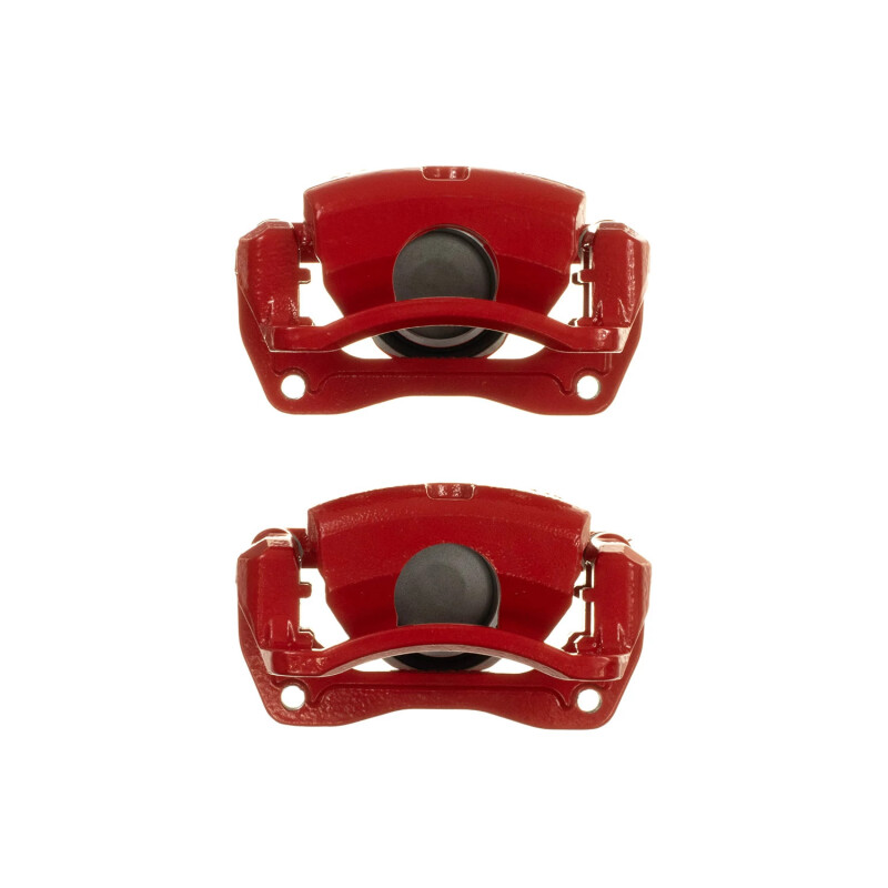 Hyundai Santa Fe Sport Brake Calipers (2) - Front - PowerStop - w/Bracket - Red - `17-`18