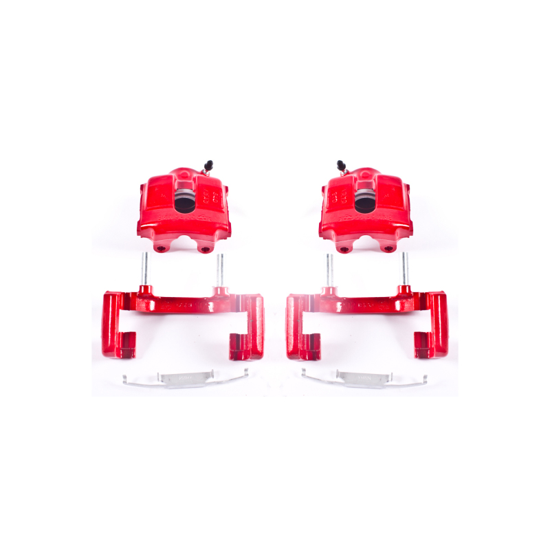 BMW 320i Brake Calipers (2) - Front - PowerStop - Powder Coated - Red - `01-`05