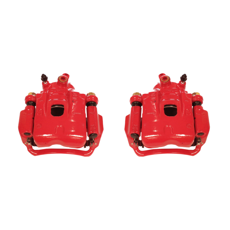 Toyota Tacoma Brake Calipers - Front - PowerStop - Red Powder Coated - Red - `95-`04