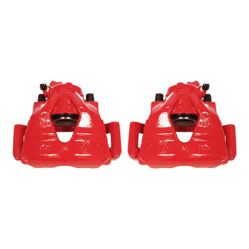 Volkswagen Beetle Brake Calipers - Front - PowerStop - Powder Coated - Red - `99-`10