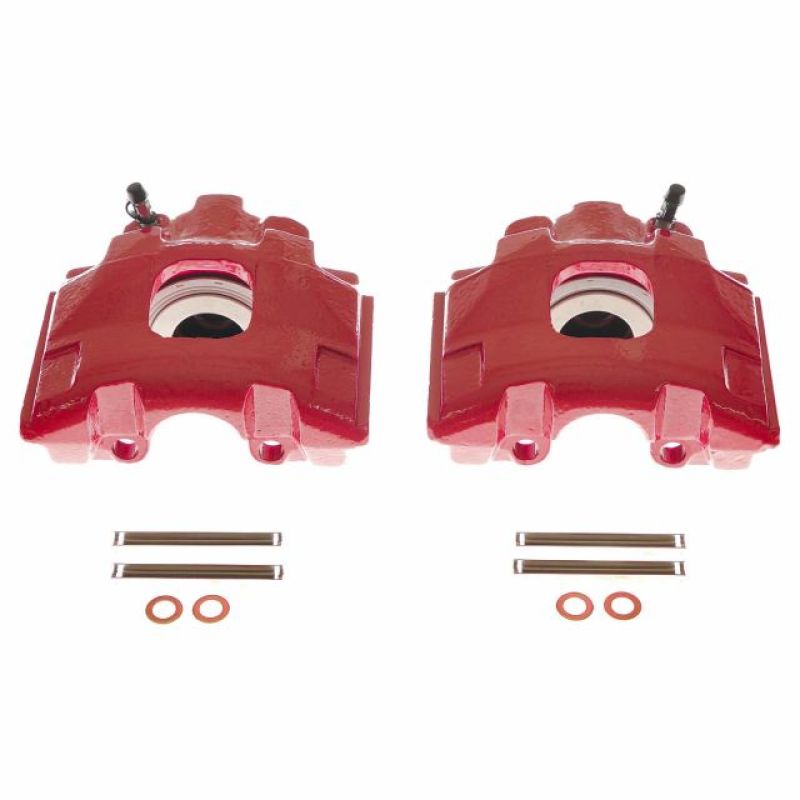 Mercedes-Benz ML320 Brake Calipers - Front - PowerStop - Powder Coated - Red - `98-`03