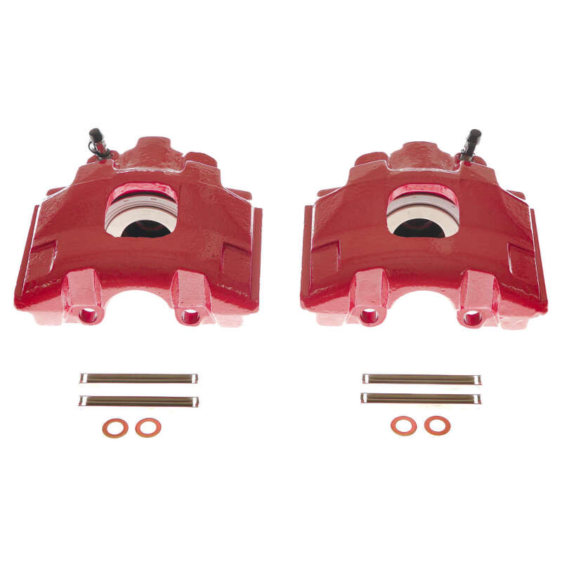 Mercedes-Benz ML320 Brake Calipers - Front - PowerStop - Powder Coated - Red - `98-`03