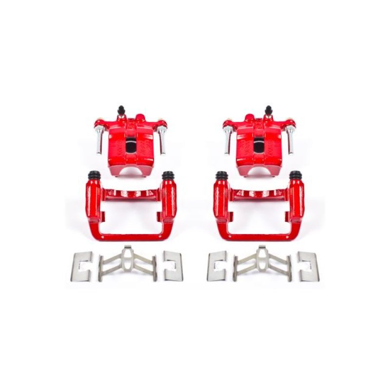 Acura RL Brake Calipers - Rear - PowerStop - Powder Coated - Red - `99-`04
